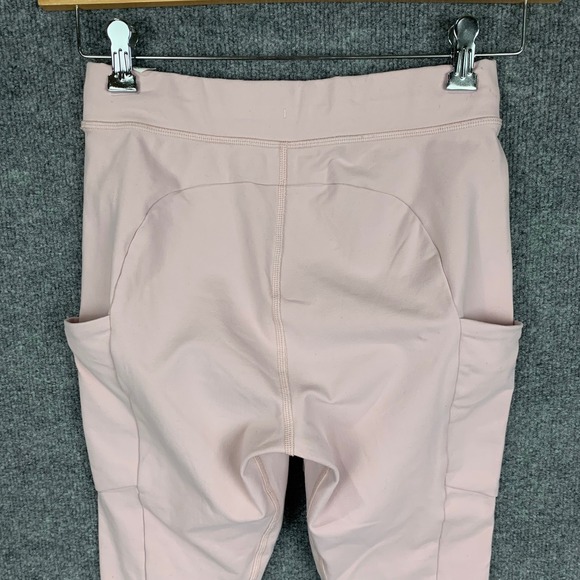 ALO Yoga High Waist Lounge Leggings Pink Medium Pockets Drawstring Activewear - Picture 4 of 8
